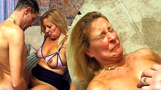 Huge squirting cumshot over a British wife