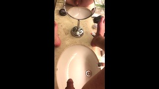 Compilation of Desperation Hotel Sink Pissing with Reverse Mirror