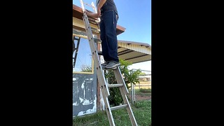 Desperate pissing in public compilation –  pissing outdoors and close to neighbors