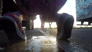 Pissing in Public on Roadside Rest Break